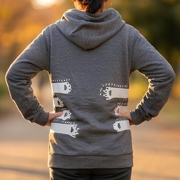 画像3: 猫の手ジップパーカー (3)