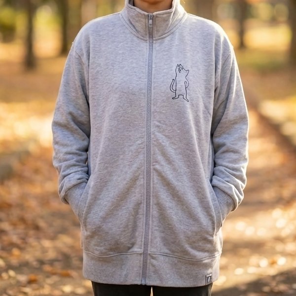 画像4: ねこのだものジップジャケット (4)